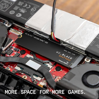 WD_BLACK 500GB SN7100 NVMe Internal Gaming SSD Solid State Drive - Gen4 PCIe, M.2 2280, Up to 6,800 MB/s - WDS500G4X0E [New Version]