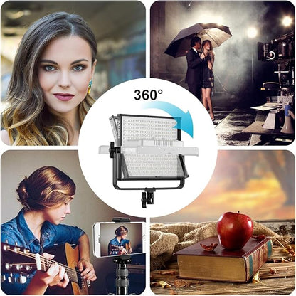 GVM 50RS RGB LED Video Light, 50W Video Lighting Kit with APP Control, 360°Full Color Led Panel Light for Gaming, Streaming, Youtube, Webex, Broadcasting, Web Conference, Aluminum Alloy Shell, CRI 97