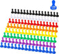 Gejoy 128 Pcs Board Game Pieces Multicolor Plastic Pawns Game Pieces for Board Games Chess,1 Inch Game Pawns, Tabletop Markers, Arts and Crafts