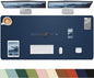 Desk mat Large, Leather Desk Pad Protector,Office Desk Mat,Mouse Pad, Non-Slip Desk Blotter, Laptop Desk Pad, Waterproof Desk Writing Pad for Office&Home (Midnight Blue, 48" x 24")