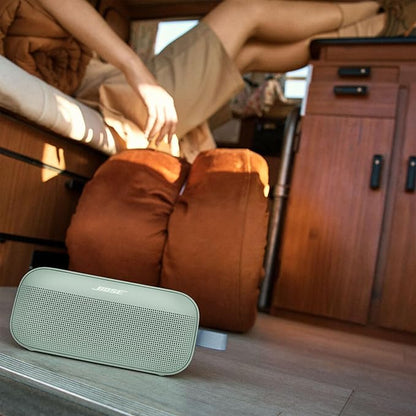 Bose SoundLink Flex Portable Bluetooth Speaker (2nd Gen), Portable Outdoor Speaker with Hi-Fi Audio, Up to 12 Hours Battery Life, Waterproof and Dustproof, Alpine Sage