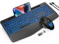 SABLUTE Wireless Keyboard and Mouse Combo, Backlit Scissor Keys, Wrist Rest