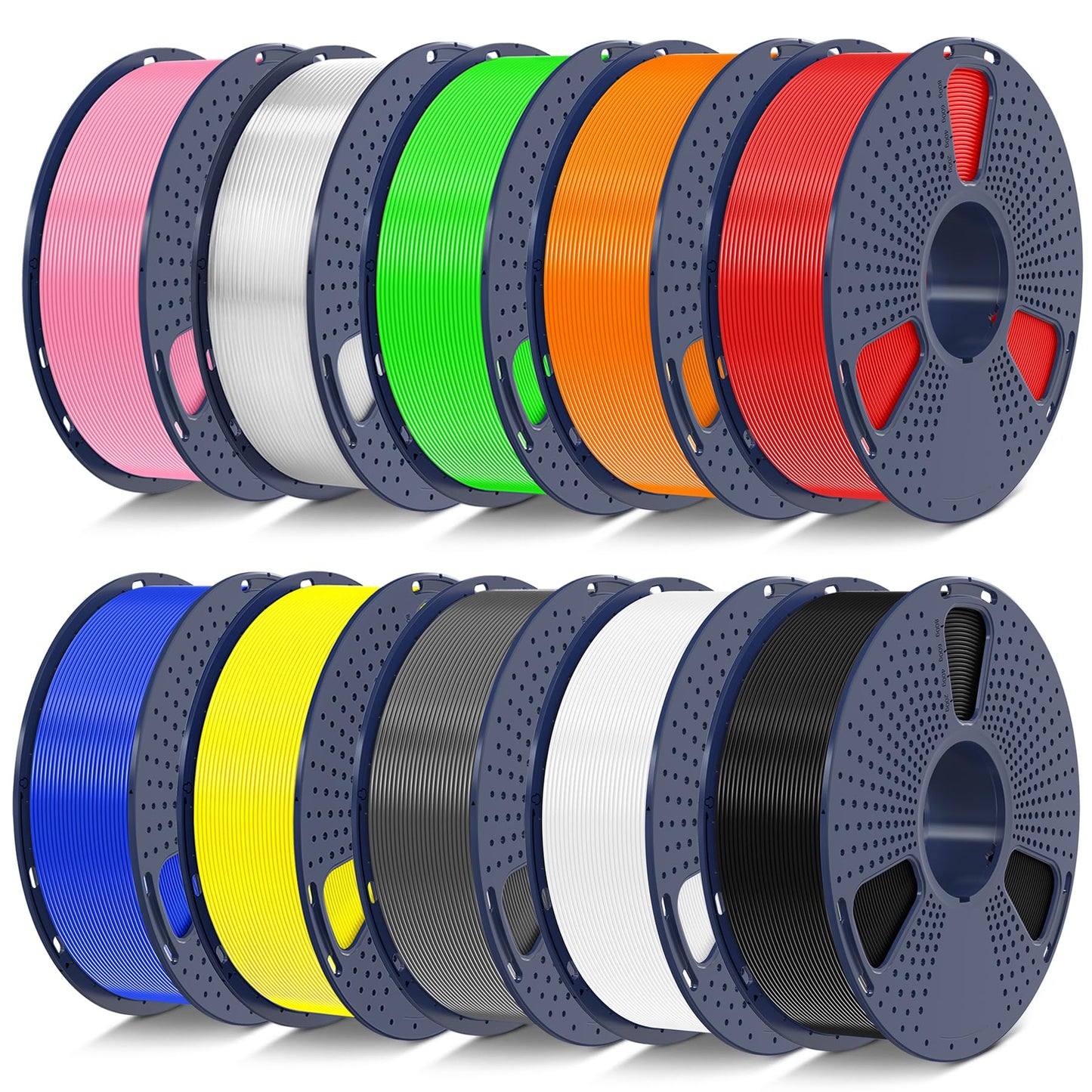 SUNLU PETG Filament 1.75mm,10kg,10 Packs Multi-Color