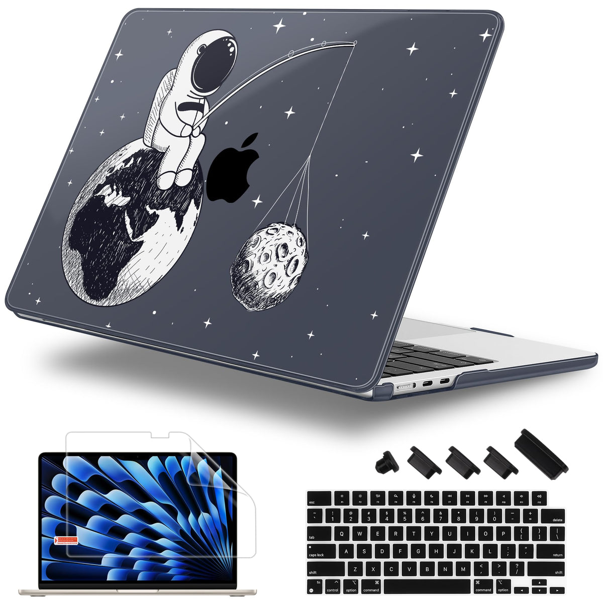 Lepeoac Case for 2026/2025/2024/2023 MacBook Air 15-inch Laptop Release M5 A3448 /M4 A3241 /M3 A3114 /M2 A2941, Stylish Protective Hard Shell Cover for MacBook Air 15.3 inch, Mountains