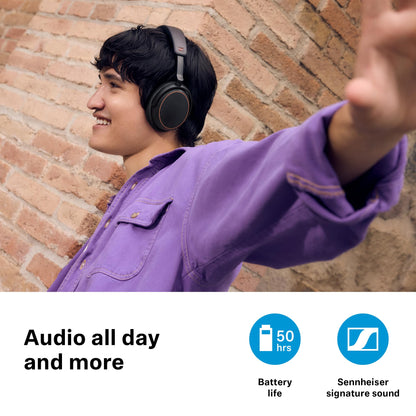 Sennehiser ACCENTUM Wireless Headphones, ANC, 50 Hr Battery, BTD 600 Dongle