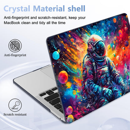 Lepeoac Case for MacBook Pro 13 inch Case M2 2022-2016 A2338 M1 A2251 A2289 A2159 A1989 A1708 A1706, Plastic Hard Shell + Keyboard Cover + Dust Plug, Astronaut