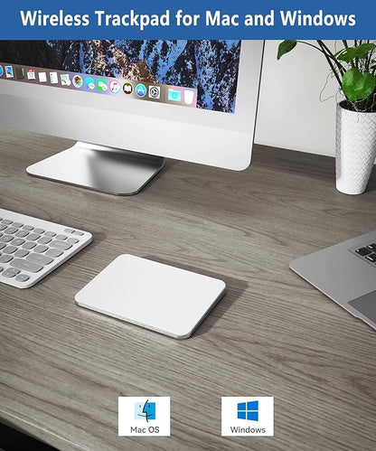 Wireless Trackpad for Mac and Windows - Multi-Touch Surface High Precision Track Pad, Multi-Gesture Touchpad Mouse Compatible with Apple MacBook iMac and Windows 10/11 PC Laptop Desktop Computer