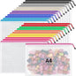 Umriox 24 Pack 12 Colors Zipper Pouches for Organizing, Letter Size, A4 Size, Zipper Bags for Puzzles & Board Game Storage, Office Supplies Travel Toiletries