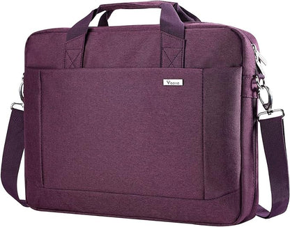 Voova Laptop Bag Case 15 15.6 16 Inch, Computer Sleeve Messenger Bag with Shoulder Strap Expandable Waterproof Business Briefcase for Women Ladies to Work Travel School, Fit 14-16 Inch Laptop,Purple