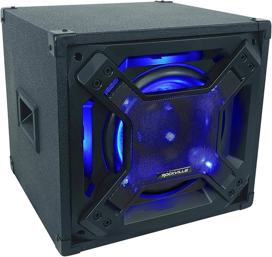 Rockville BASS Blaster 10 Black 10" Powered Home Audio Theater Subwoofer