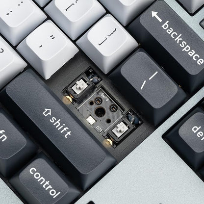 Keychron Q6 Pro Full Aluminum Wireless Bluetooth Custom Mechanical Keyboard for Mac Windows Linux, Full-Size QMK/VIA Programmable Knob KSA Double-Shot PBT Keycap Hot-Swappable K Pro Red Switch-Grey