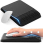 MEKASS Ergonomic Mouse Pad with Wrist Support, Wrist Rest Mousepad for Carpal Tunnel Pain Relief, Memory Foam with Massage Design, Non-Slip PU Base for Office and Home (Classic Black)