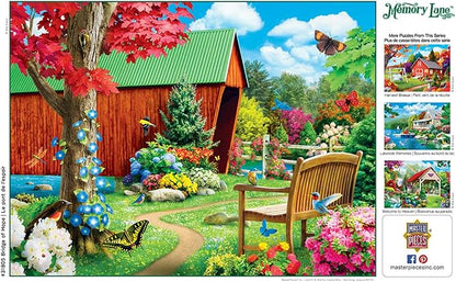 MasterPieces - 300 Piece Jigsaw Puzzle, Large EZ Grip Shapes, Bridge of Hope, Fun for Adults, Seniors, Family, Kids, Non-Glare Finish, 18"x24"