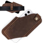 TobbinGear Leather Cell Phone Holster with Belt Clip, Universal Phone Holster for Men Belt Holder, Leather Case for iPhone, Samsung Galaxy Phones, Dark Brown, Large