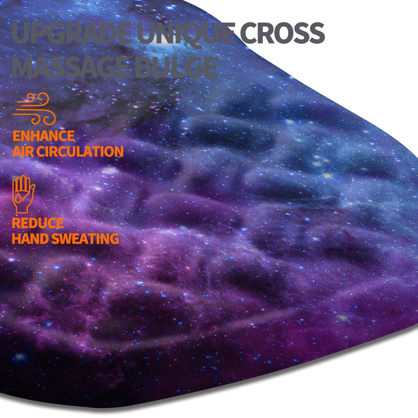 Armanza Ergonomic Slope Mouse Pad Wrist Support, Wrist Rest Mousepad for Carpal Tunnel Pain Relief with Massage Bulge and Slow Rebound Memory Foam (12x8 inch, Galaxy)