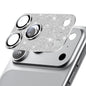Hoerrye for iPhone 17 Pro Max Camera Lens Protector - [12FT Shatterproof Military Grade] [Strong Adsorption] Metal 9H+ Tempered Glass Camera Screen Full Cover Case Friendly,Glitter Silver