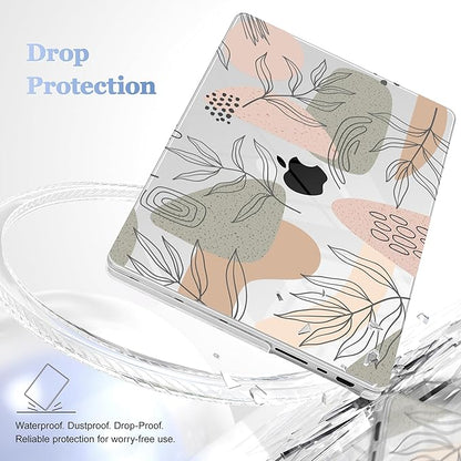 for MacBook Pro 16 inch Case 2021 2022 2023 2024 Release A3186 A3403 M4 A2991 M3 A2780 M2 A2485 M1 Pro/Max, Hard Shell Case with Screen Protector & Keyboard Cover, Tropical Leaves