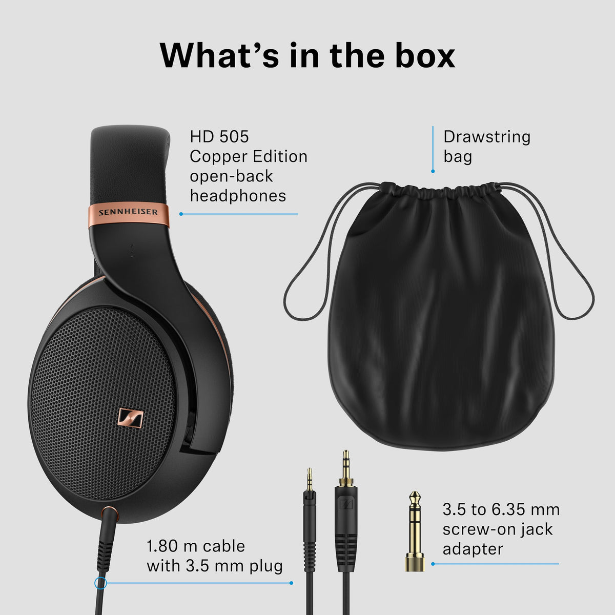 Sennheiser HD 505 Wired Open-Back Audiophile Headphones