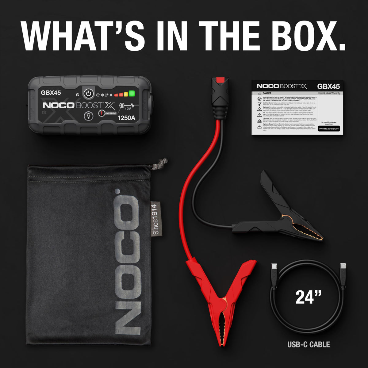NOCO Boost GBX45 1250A UltraSafe Jump Starter, 12V Lithium Battery Booster