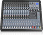 Sound Town 14-Channel 2x800W Powered Mixer w/ 2 Bus, DSP effects, USB, MP3, Dual 7-band EQ, Phantom Power (TRITON-142PW)
