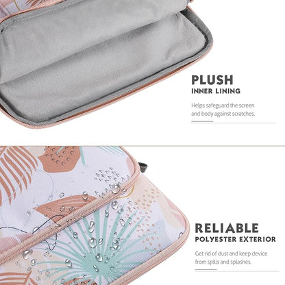 MoKo Laptop Sleeve Bag for 13.3-14 Inch, Notebook Carrying Case with Pocket Fits New MacBook Pro M3/M2 14" /13" M2/M1 Pro/M1 Max 14.2 2023-2021/Air 13.6" M2 2022, Surface Pro 9/8 13", Tropical Leaf
