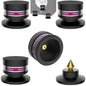 HiFi Speaker Spikes IF03B by Audiocrast, Speaker Vibration Dampener Stand Feet Pads Shock Absorber Isolation Pucks, Speaker Resonance Reducer with Non-Slip Mat for Turntable Amp CD DAC Recorder
