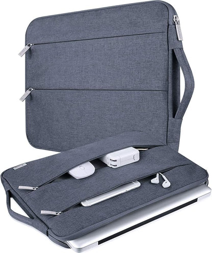 Voova Laptop Sleeve Carrying Case 15.6 16 Inch,Slim Computer Cover Bag Compatible with MacBook Pro 15/16, Dell xps 15,15-16 Inch HP Dell Asus Acer Laptop, Dark Grey