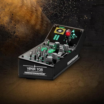 Thrustmaster Viper Panel: Backlit Control Panel, For Use with Viper TQS or Standalone, 43 Metal Action Buttons, Jettison, Trim, Landing Gear, Licensed by the U.S. Air Force (Compatible with PC)