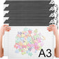 20pcs Plastic Mesh Zipper Pouch Bags, A3 17x12 Inches Extra Large Zipper Bags, Reusable Zipper Pouches for Classroom Office Supplies Organizing, Puzzles & Games, Board Game Organization