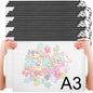 20pcs Mesh Zipper Pouch Bags A4 Mesh Bags for Classroom Organization, Waterproof Document Zipper Pouches for Cosmetics, Travel Storage File Bags for Office Supplie (Black-A3-20PCS)
