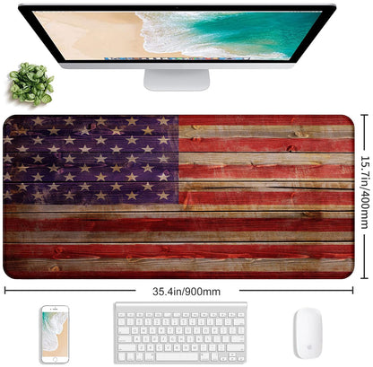 American Flag Gaming Mouse Pad, Suitable for Office and Study Keyboard Pads