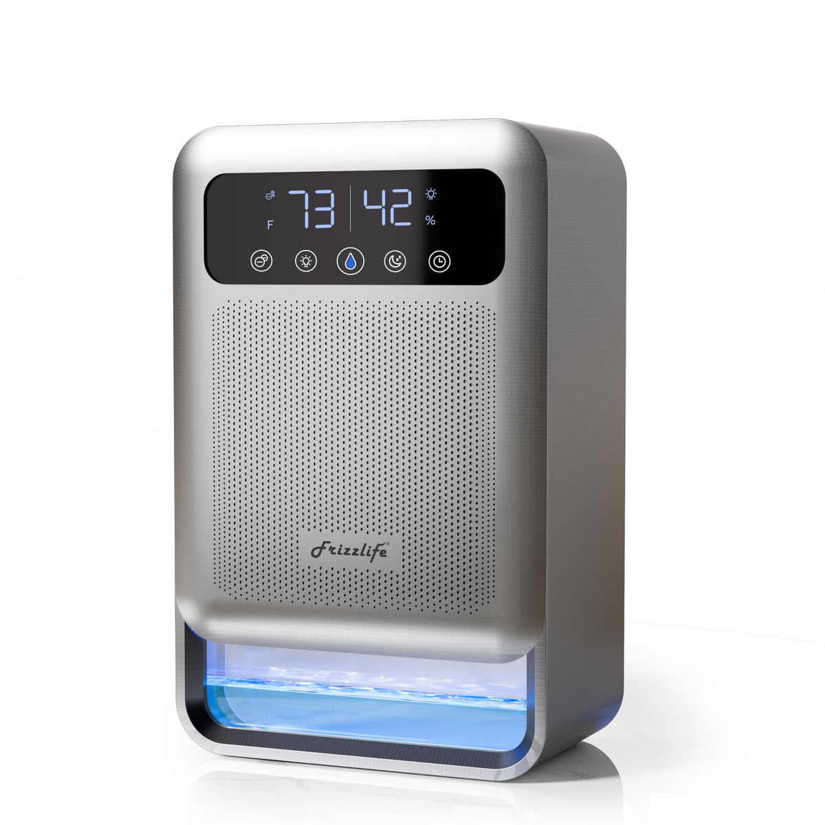 Frizzlife Air Dehumidifier, 135oz Water Tank W/Purifying Function, Quiet Small Dehumidifiers With Sleep Mode For Home, Bedroom, Bathroom, Basement W/Auto Shut Off, 7 Colors LED Light, Black