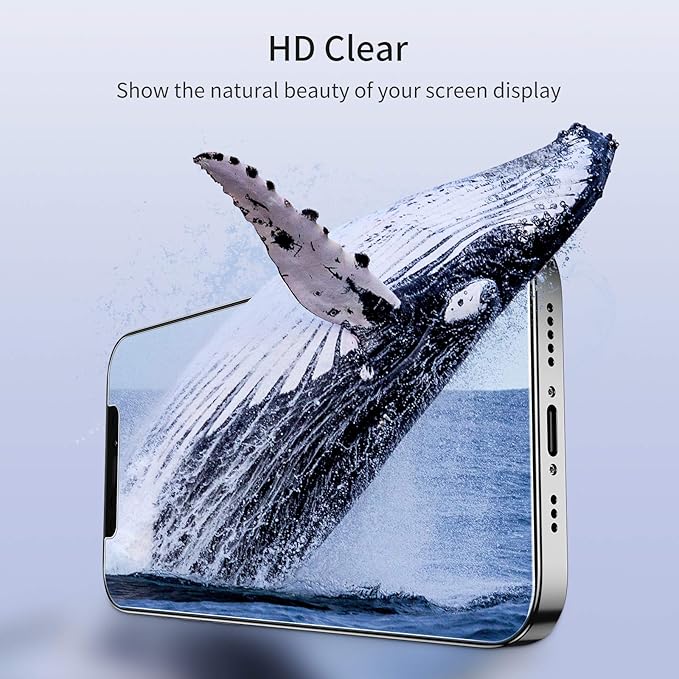 UNBREAKcable Shatterproof Tempered Glass Screen Protector for iPhone 12/12 Pro [3-Pack] [Easy Installation Frame] [9H Hardness] [99.99% HD Clear] [Bubble Free] for Apple 6.1''