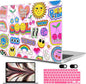 MEEgoodo Case for M4/M3/M2 MacBook Air 13.6 inch Case 2025 2024 2022, Fit Model A3240/A3113/A2681, Laptop Hard Shell with Keyboard Cover Compatible with MacBook Air 13 inch, Pattern Stickers