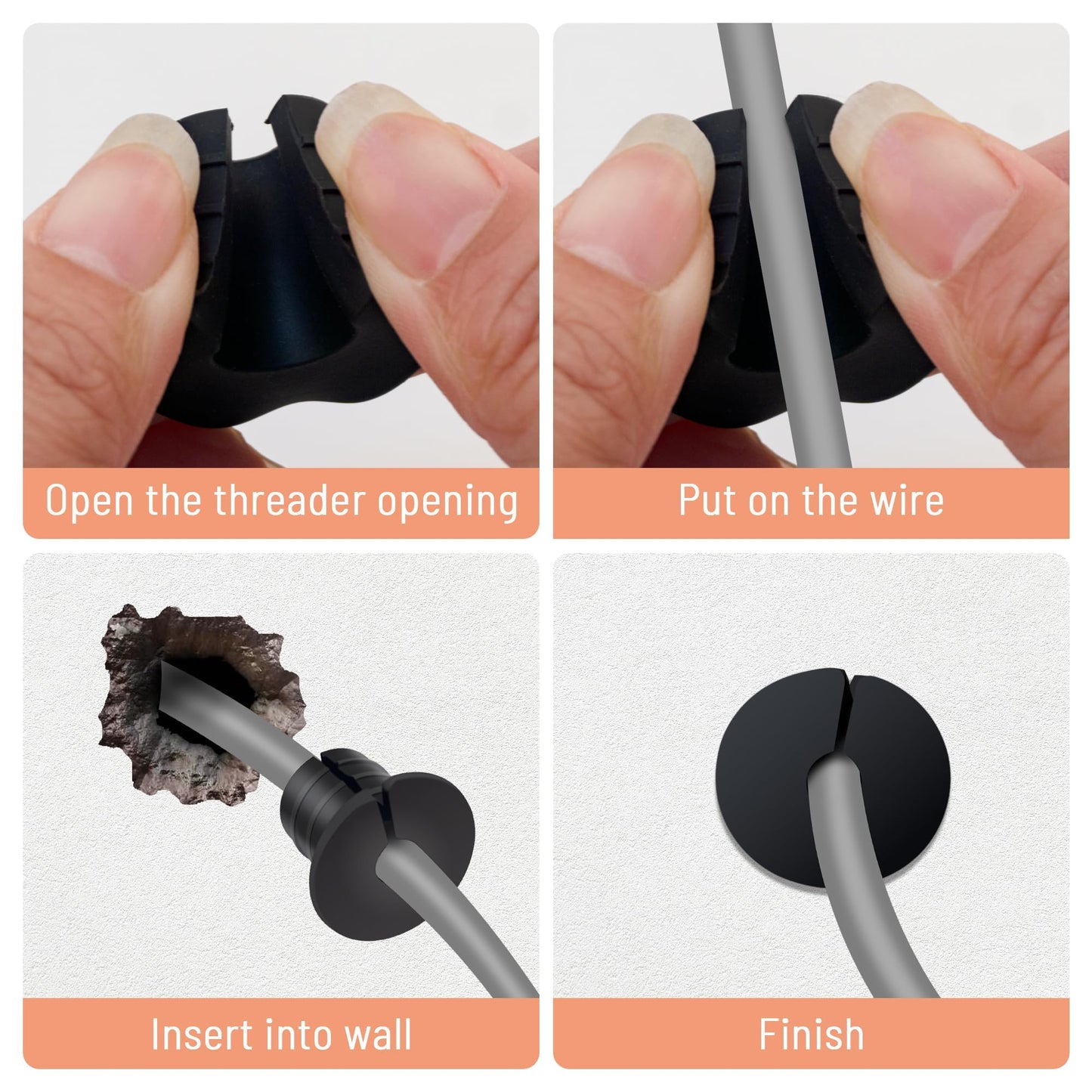 Cable Grommet Routing Kit for Starlink for 3/4 inch Wall Hole, Starlink Accessories, Silicone Cable Wall Pass, Starlink Anti-Slip Wall Grommets for Cables (3/4 inch) 2 Pcs