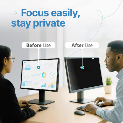 VINTEZ 23.8 Inch 16:9 Privacy Screen for Computer Monitor and Laptop - Anti Glare Protector Film Blue Light Filter Eye Protection - Computer Screen Privacy Shield, [1 Pack]