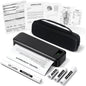 Portable Printers Wireless for Travel, Bluetooth Inkless Thermal Printer Support 8.5" X 11" US Letter, Mobile Printer for Phone Laptop, with Case and 4 Rolls Thermal Paper Kit, for Home Office Receipt