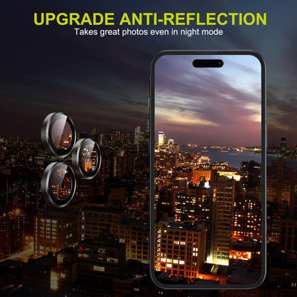 WSKEN for iPhone 14 Pro/iPhone 14 Pro Max Camera Lens Protector,[Night Shooting Mode] HD Tempered Metal Glass Camera Screen Protector Cover Film Accessories, Black