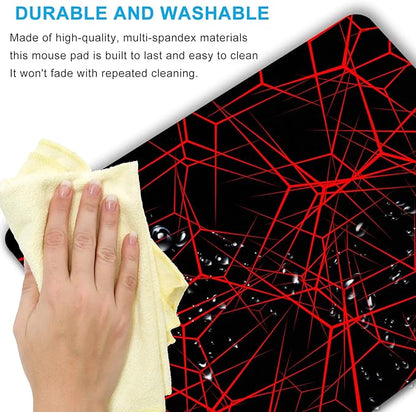 Abstract Lines Mouse Pad Personalized Design, Non-Slip Surface, Rubber Base, Small Office Desk Pad for Computers and Laptops