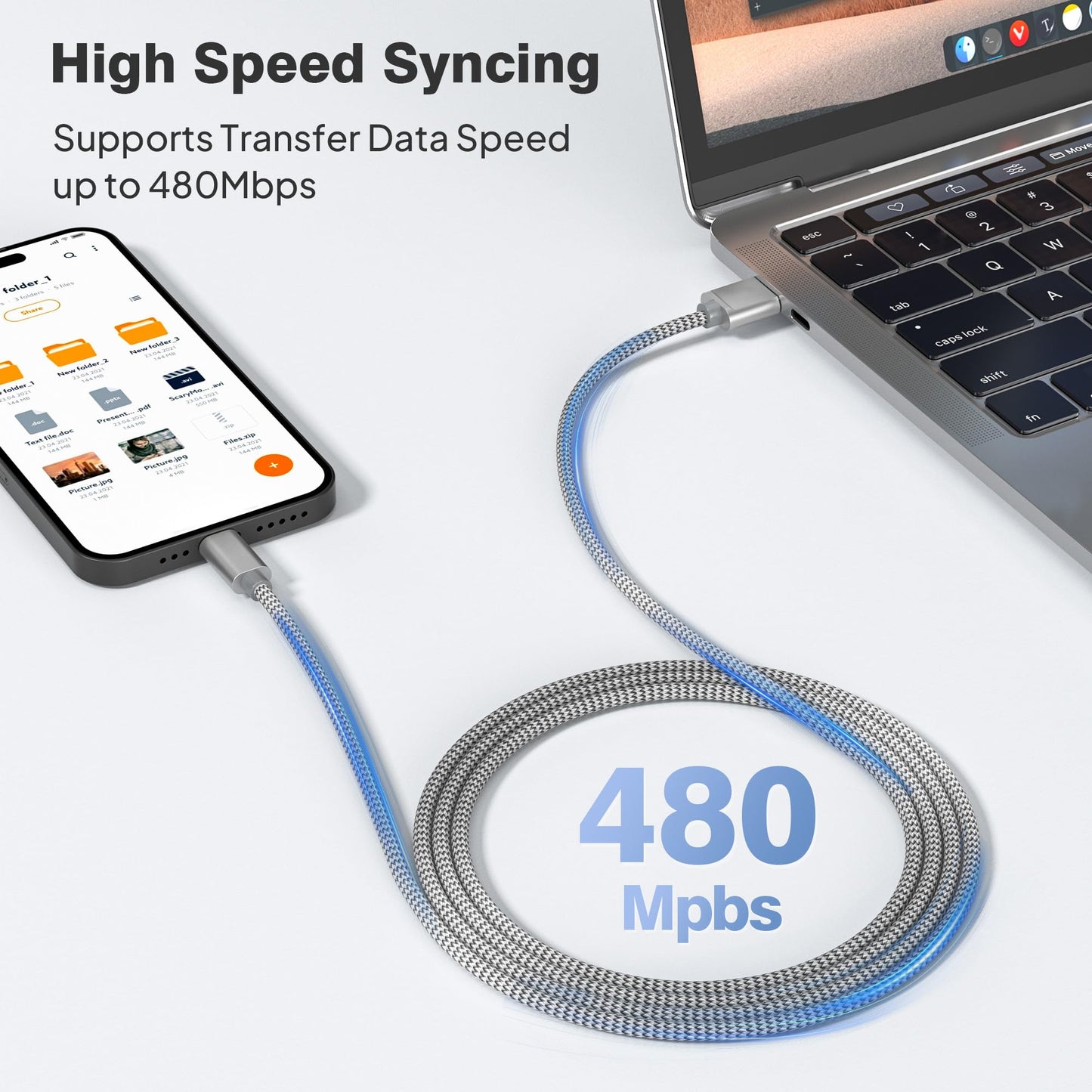 Elebase for iPhone 17 17e Pro Max USBC Charging Cable 1.5/3.3/6.6FT 3Pack