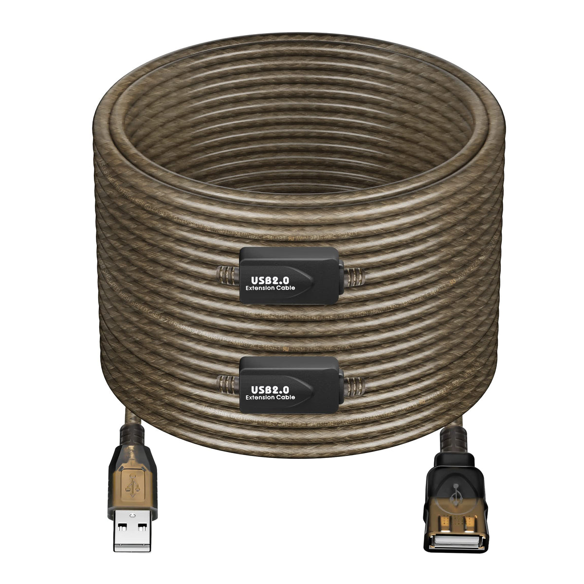 GGMTY USB 2.0 Active Extension Cable 50FT, Type A Male to Female