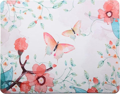 Mouse Pad, Gaming Mouse Pad, Non-Slip Rubber Base Mouse Mat with Designs for Laptop, Computer & Office, 9.5 x 7.9 x 0.12 inches (Butterflies and Flowers)