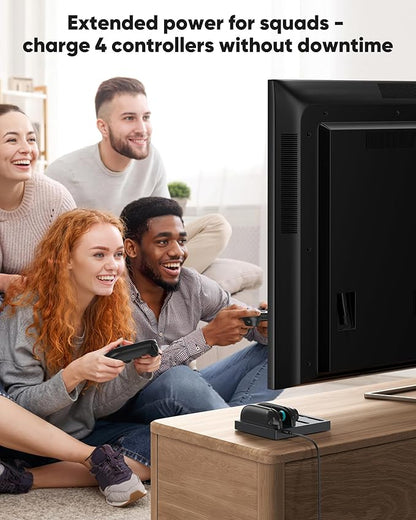 Snowkids Charging Dock Compatible for Nintendo Switch 2 Joy-Con Controllers - Simultaneous Fast Charger Station, Magnetic, Reversible Connection, Overcharge Protection & LED Indicators