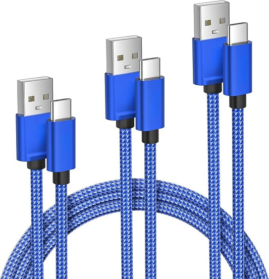 Elebase for Samsung Galaxy S25 Charger Cable 1.5/3.3/6.6FT 3Pack
