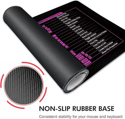 Galdas Gaming Mouse Pad XXL XL Large Long Extended Big Mousepad Non-Slip Rubber Keyboard Mouse Pad with Stitched Edges for Laptop Home Office (31.5x11.8x0.08 Inch) -Notes