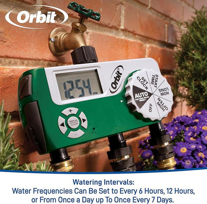 Orbit 56082 3-Outlet Hose Watering Timer, Green… (1) (Pack of 1) (Pack of 4)