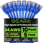 GEARit Cat6 Patch Cables Cat 6 Ethernet Cable 6 ft 10-Pack Green