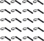Amazon Basics Surge Protector Power Strip, 6-Outlet with 200J Protection, 2ft Extension Cord, Rectangle, Black (20 Pack)