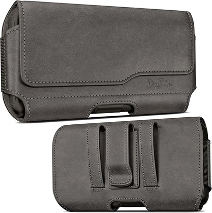 DeBin Holster for Samsung Galaxy Ultra Models s25 s24 s23 s22 s21, Note 20, A13, A32, A02s A03s, A12 A11 A71 A13 Cell Phone Belt Holder Clip Case Pouch Cover (Fits Protective Case on) Pewter