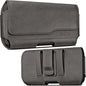 DeBin Holster for Large iPhone Plus, Pro Max Models 16 15 14 13 12 11 Xs Max – Leather Cell Phone Belt Holder Case with Clip, Carrying Pouch Cover Fits Phone with Case on, Pewter